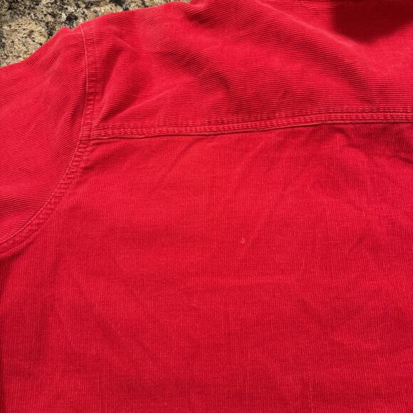 Vintage Disney Winnie Pooh Top Corduroy Y2K Retro 90s Cottage Button Red 14/16 - Picture 7 of 8